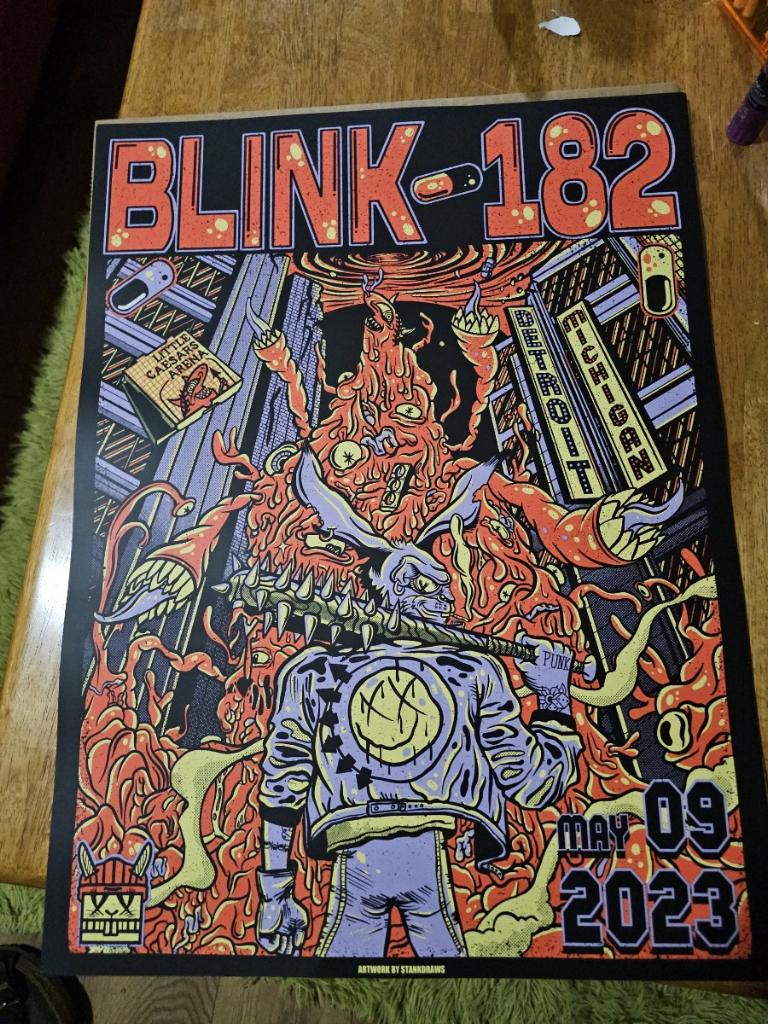 Blink-182 Detroit 2023 Artist Edition