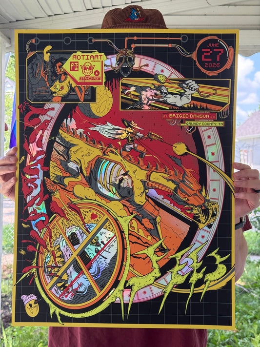 Osees - The Caverns - Foil poster