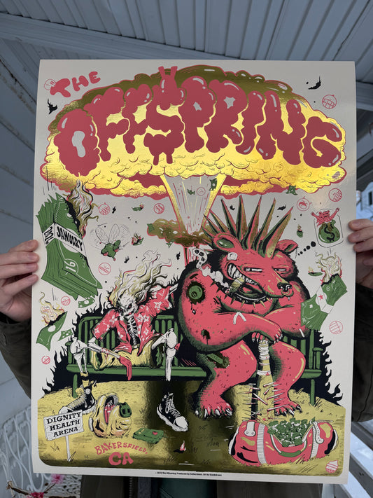 The Offspring - Bakersfield, CA - Gold Foil AP