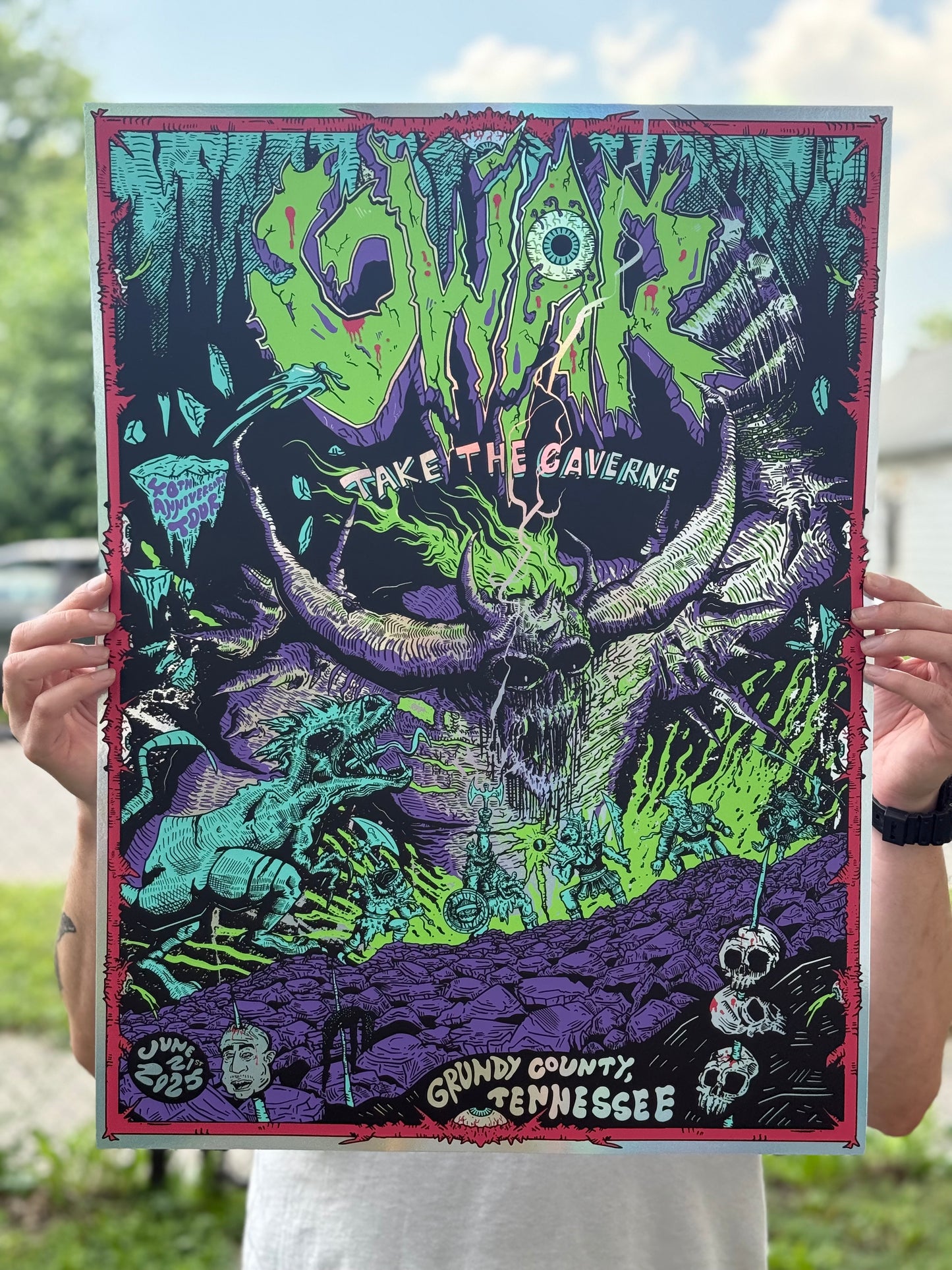 GWAR Caverns 2025 Foil Poster